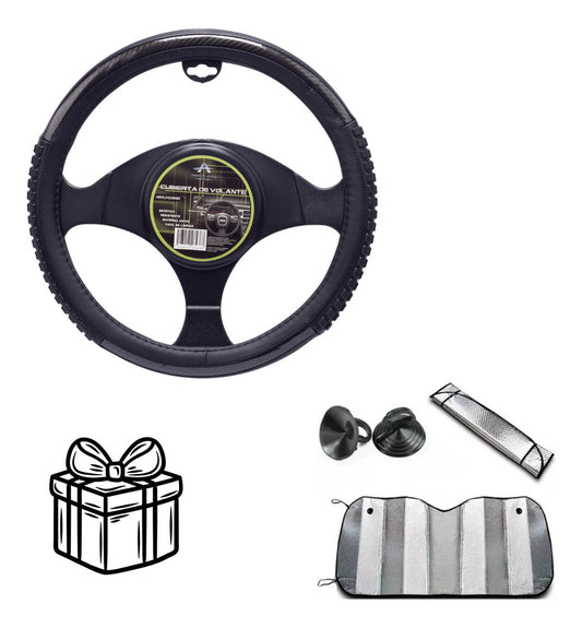 Funda Cubre Volante Auto Tipo Piel Deportivo Universal+regal