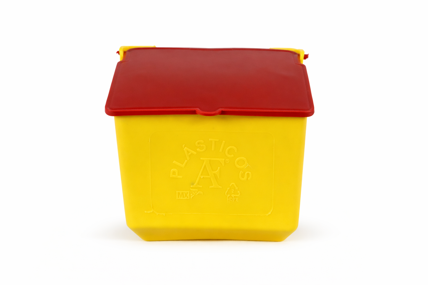 10 Comederos Cuadrados Amarillo Tapa Roja 300g Gallos