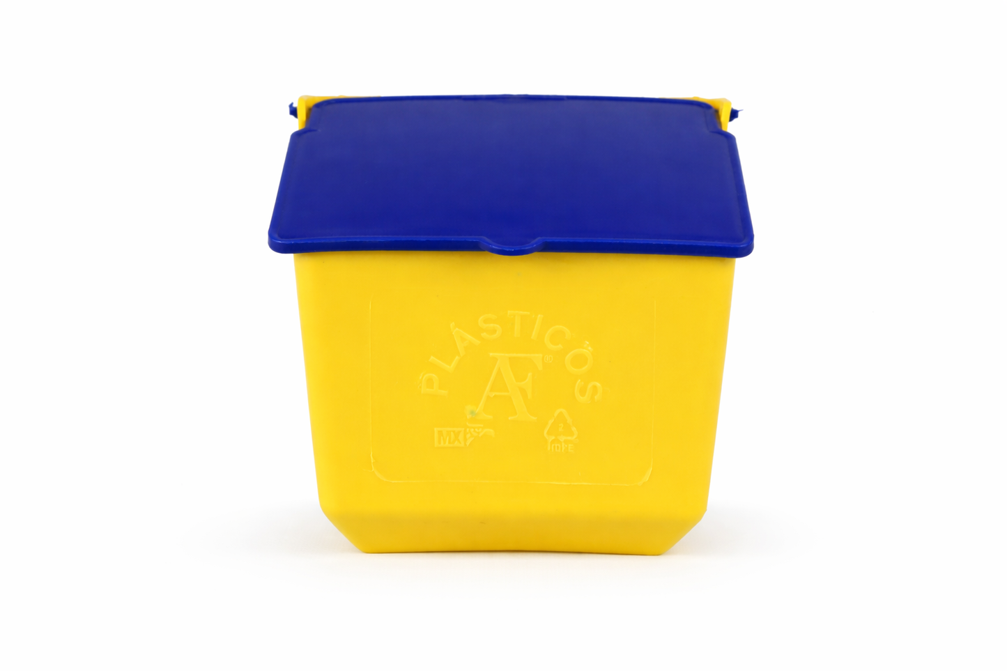 10 Comederos Cuadrados Amarillo Tapa Azul 300g Gallos