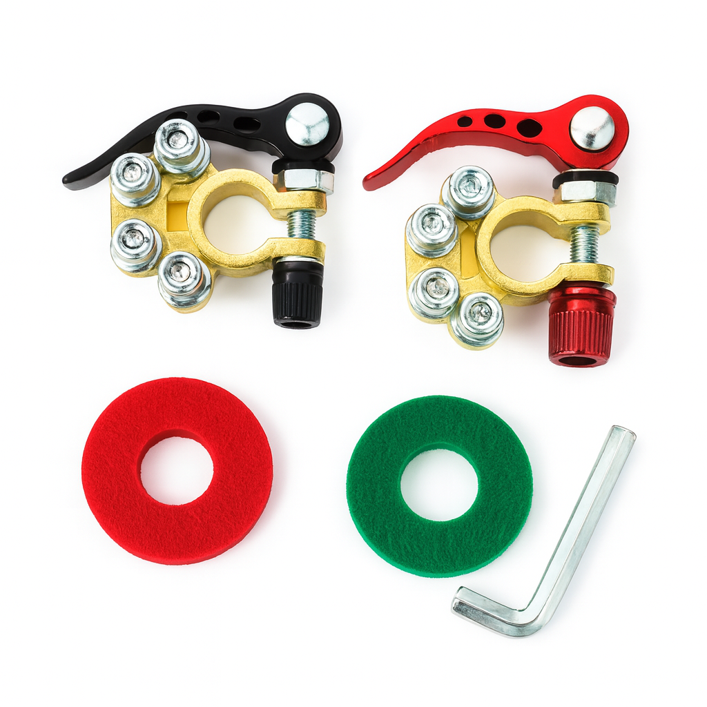 Par Terminal Corta Corriente Bateria Bronce Auto Universal