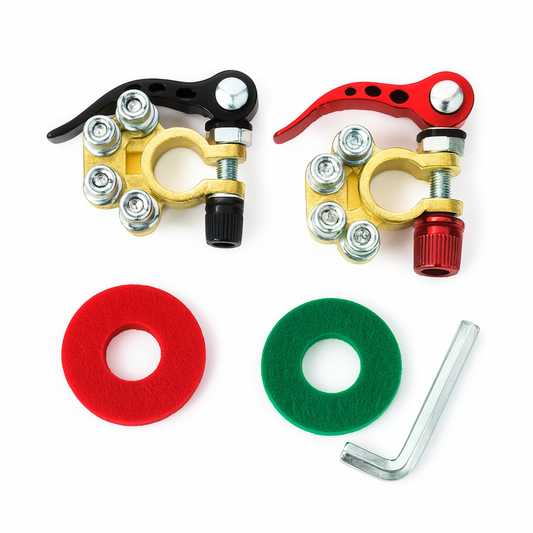 Par Terminal Corta Corriente Bateria Bronce Auto Universal