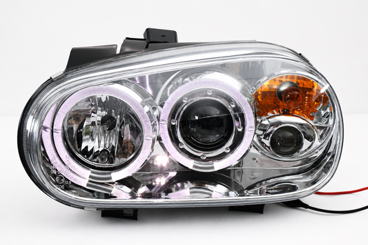 Faros Deportivos Golf IV Mk4 1998-2002 Led Par CROMO-CLARO