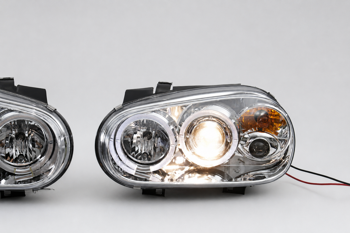 Faros Deportivos Golf IV Mk4 1998-2002 Led Par CROMO-CLARO