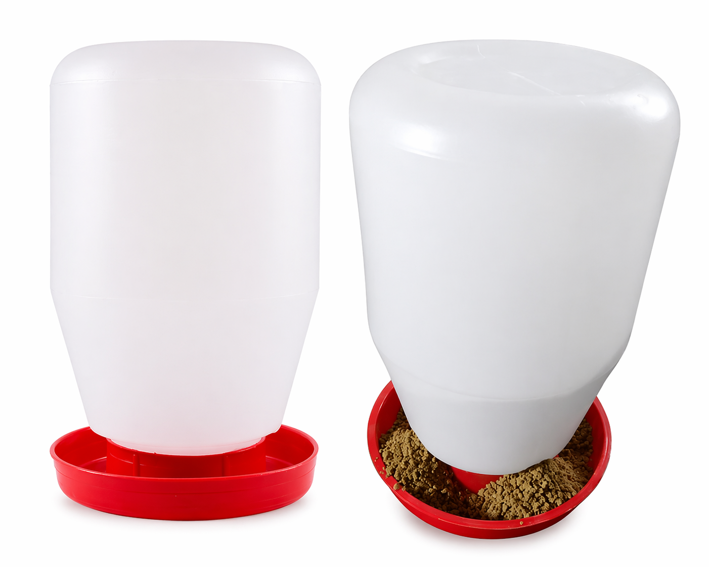 Paquete 4 Bebederos 4l + 4 Comederos De 4 Litros Para Aves