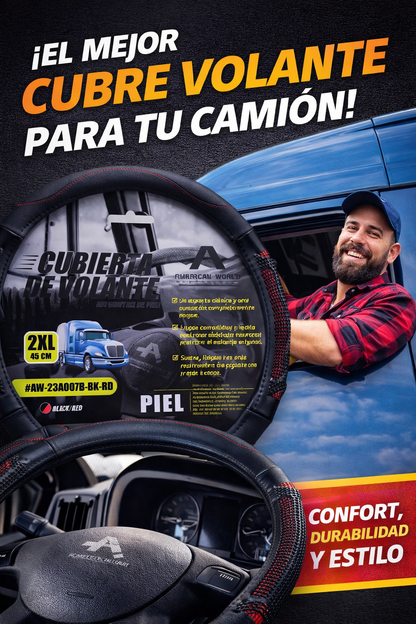 Funda Cubre Volante De Piel Para Camión Tractocamion 45 Cm