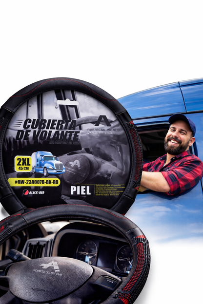 Funda Cubre Volante De Piel Para Camión Tractocamion 45 Cm