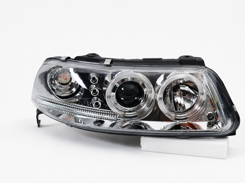 Faros Led Vw Pointer 2001 Ojo De Angel Halo Par Cromo-Claro