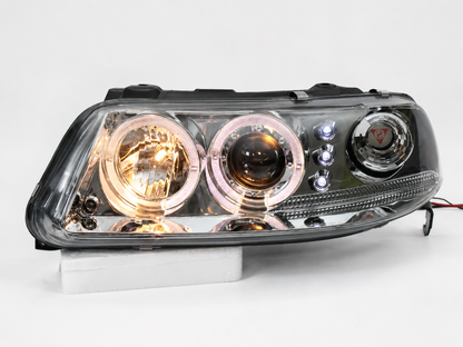 Faros Led Vw Pointer 2001 Ojo De Angel Halo Par Cromo-Claro