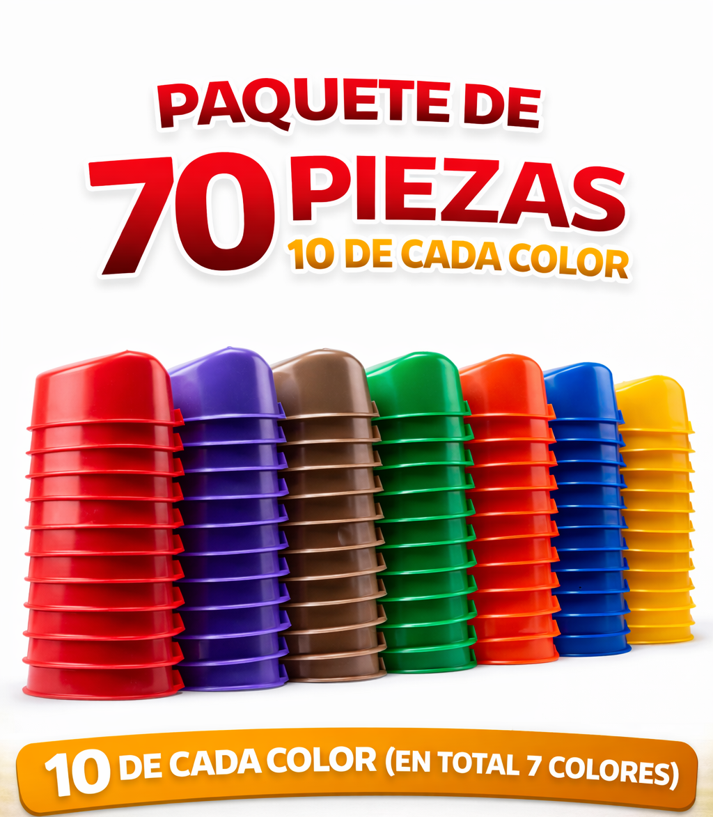 70 Bebederos Comederos Media Luna 10 De Cada Color Gallos