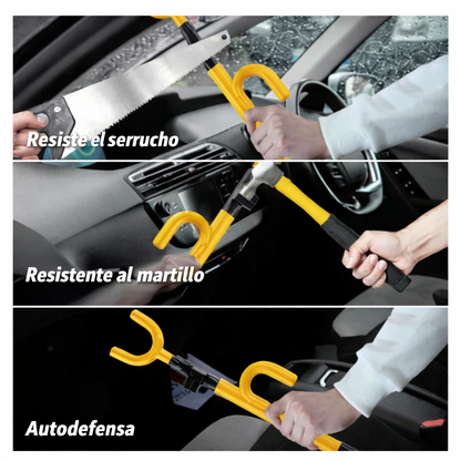 Candado Bastón Seguridad  Doble Gancho Tipo Hook Amarillo