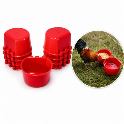 Comedero Para Gallo 1 Litro 100 Pz
