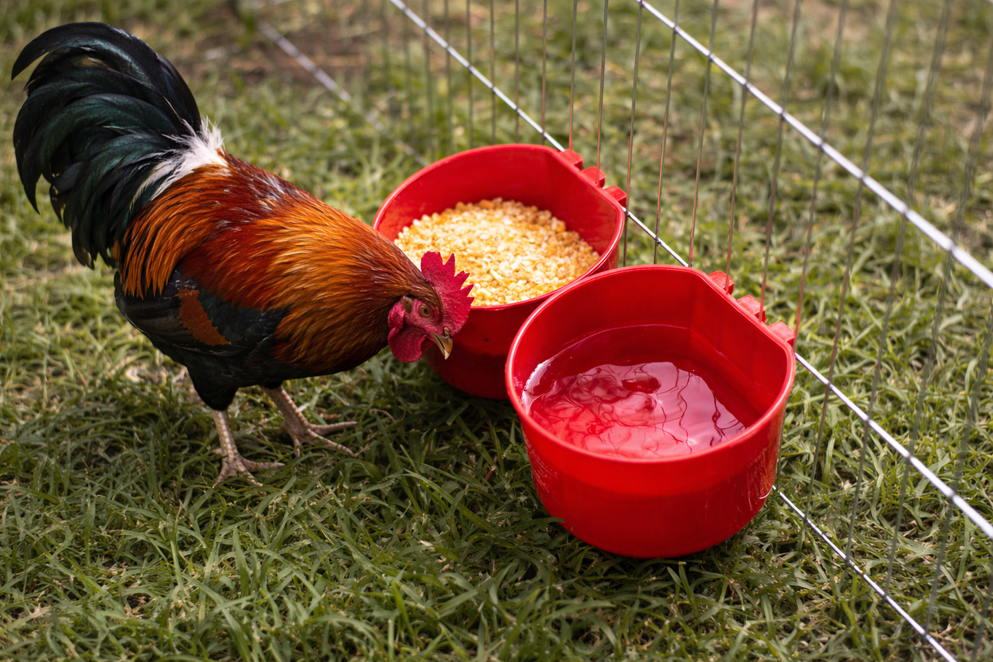50 Bebederos Comederos Para Gallo Media Luna + 50 De 1.2 L
