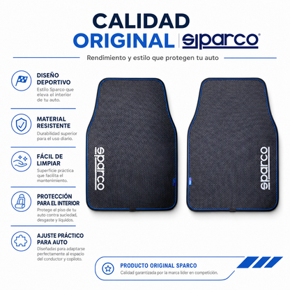 Juego 2 Tapetes Sparco Delanteros Tipo Fibra Carbon Premium