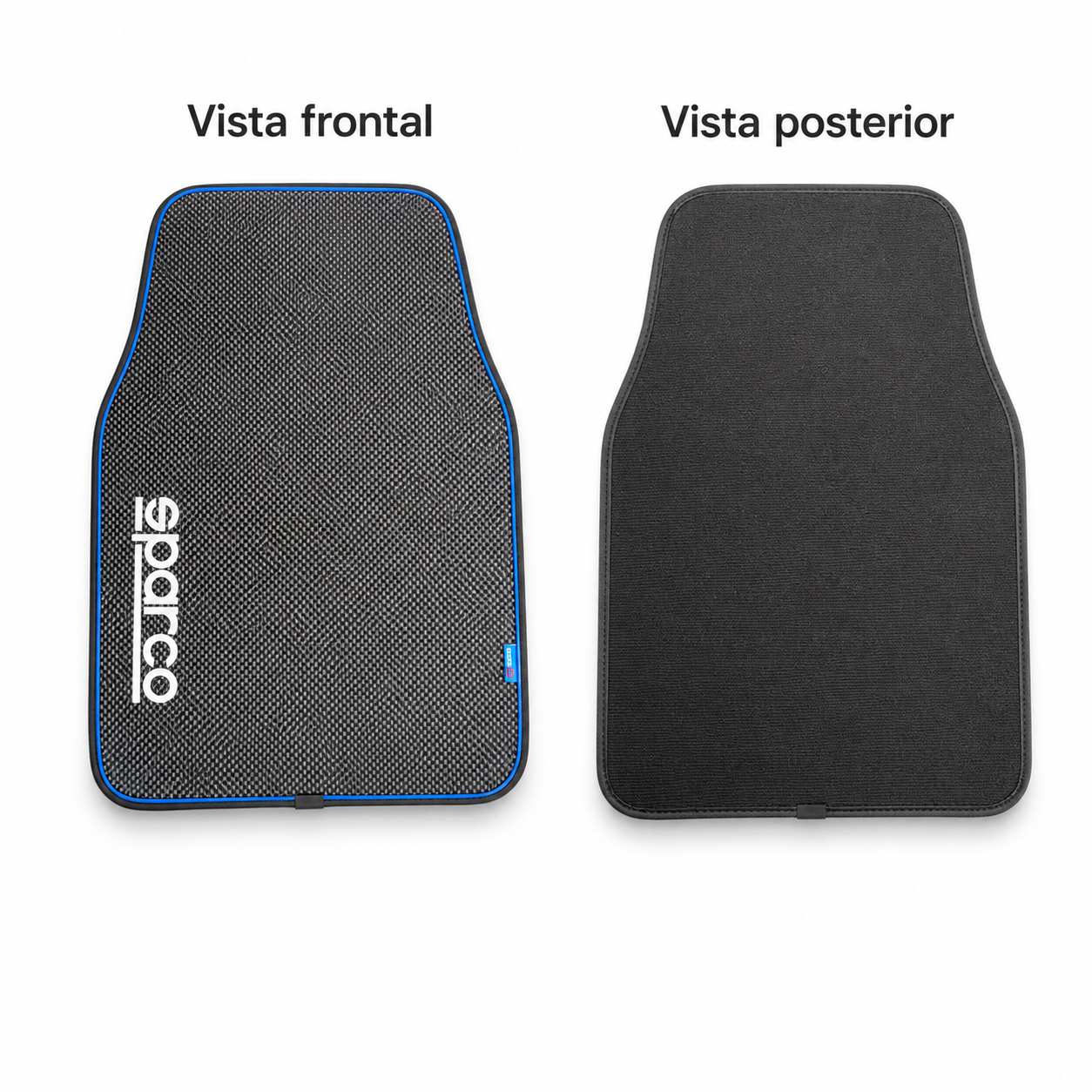 Juego 2 Tapetes Sparco Delanteros Tipo Fibra Carbon Premium