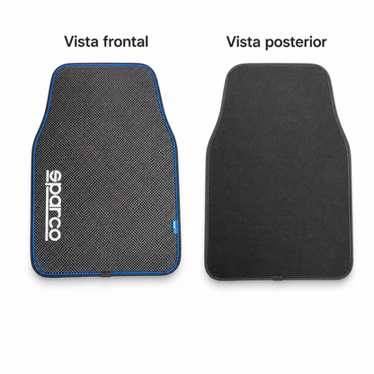 Juego 2 Tapetes Sparco Delanteros Tipo Fibra Carbon Premium