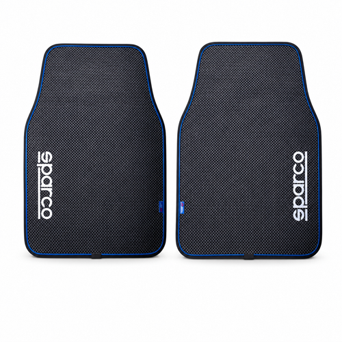 Juego 2 Tapetes Sparco Delanteros Tipo Fibra Carbon Premium