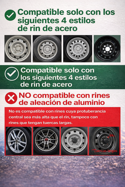 Juego 4 Tapones Polveras Rin 13 Deportivos Auto Universal