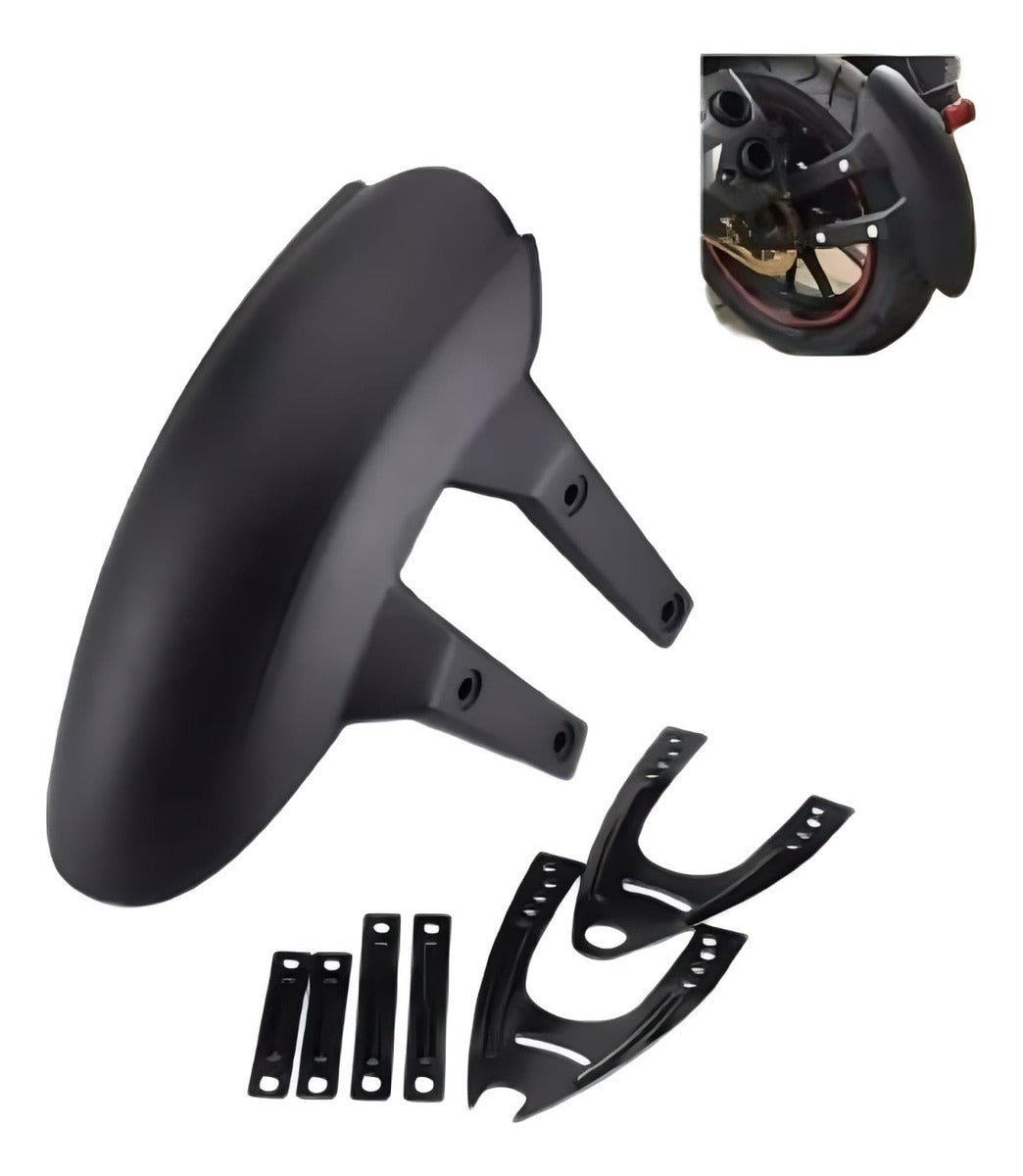 Salpicadera Para Moto Trasera Lisa Negra Universal