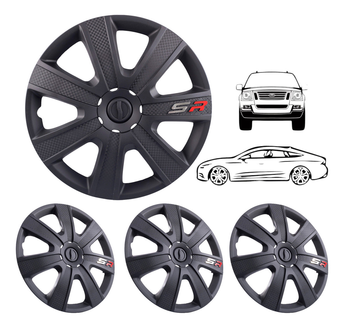 4 Tapones Polveras Llanta Rin 15 Optimus Negro Matte Sr