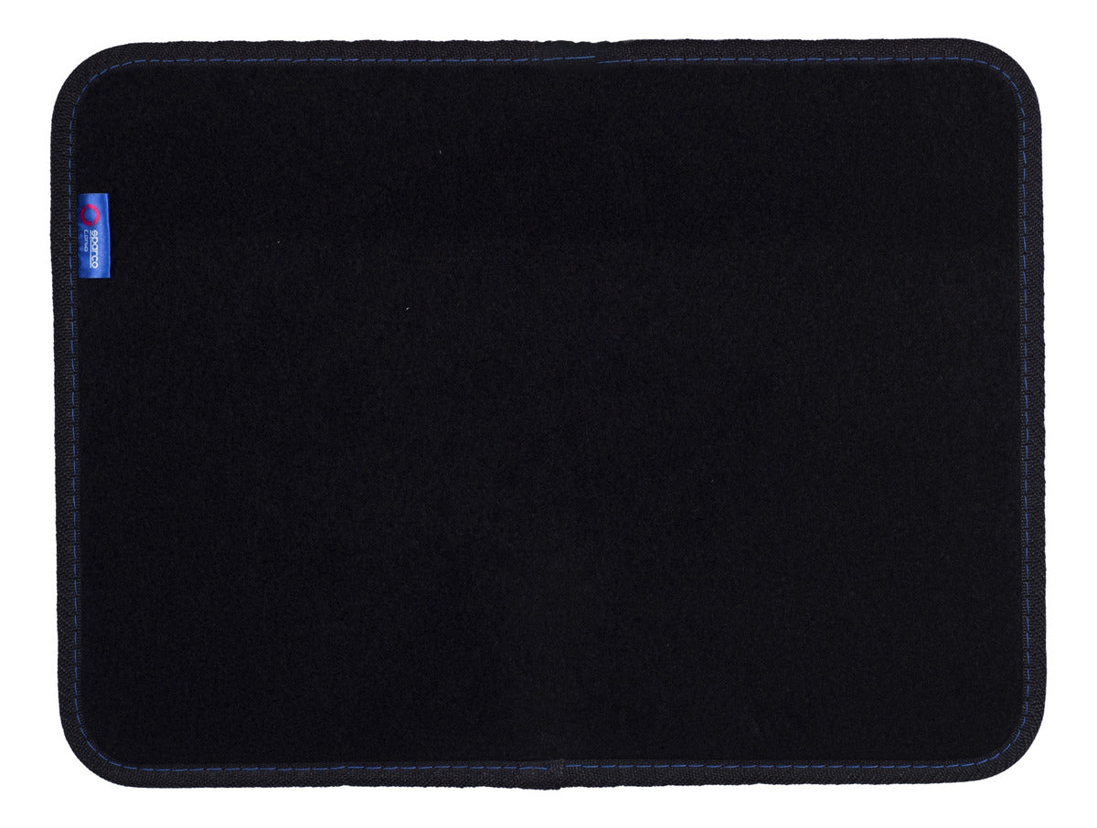 Tapete Auto 4 Alfombras Sparco Universales Negro Y Azul