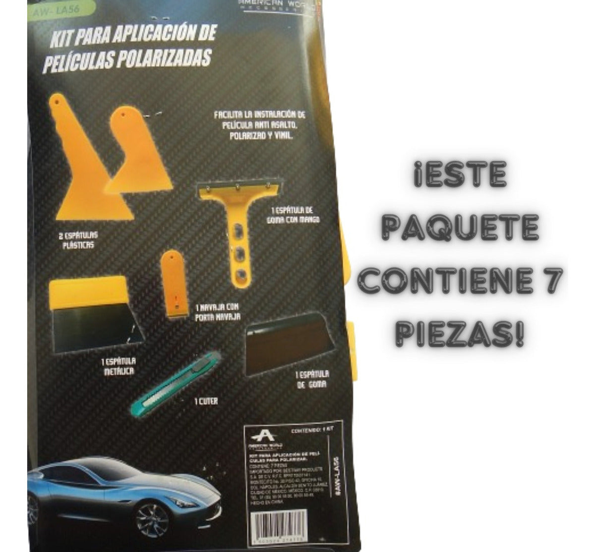 Kit De Instalación De Espátula Depelícula Parapolarizar7pzas