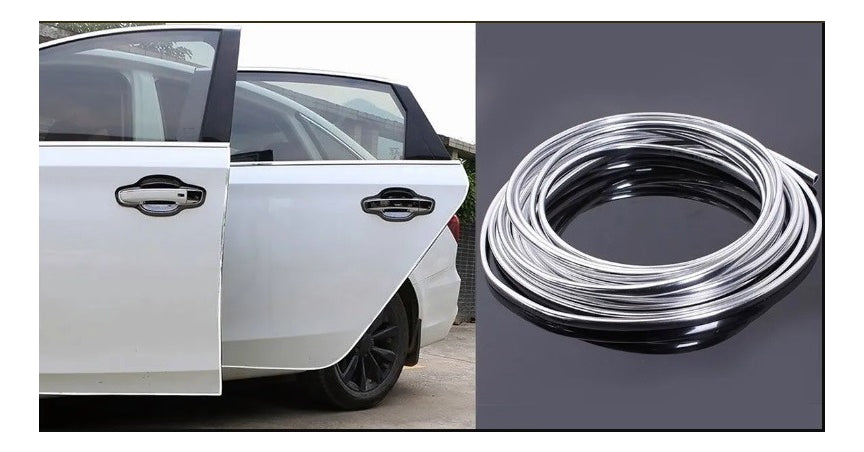 Moldura Protectora Puerta Auto/camioneta Cromo 5 Mts