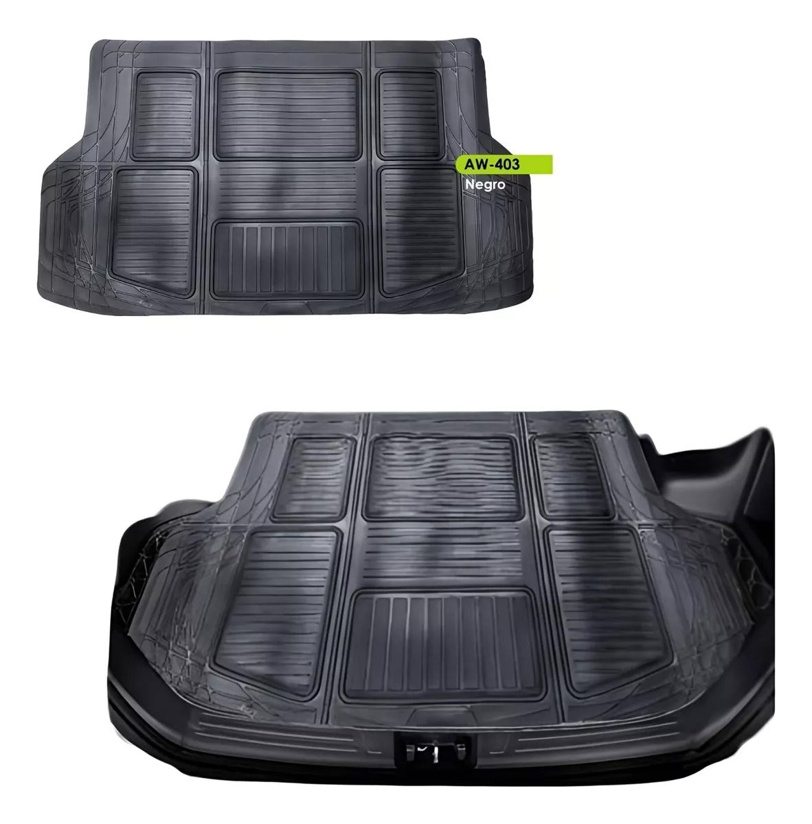 Tapete Proteck + Tapete Cajuela Cargo Universales Negro
