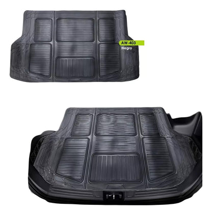 Tapete Proteck + Tapete Cajuela Cargo Universales Negro