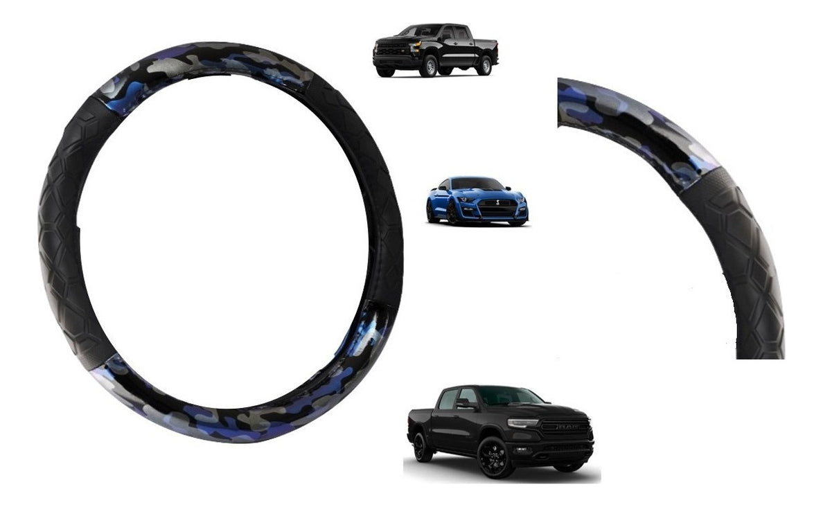 Funda Volante Camuflaje Azul/gris /negro