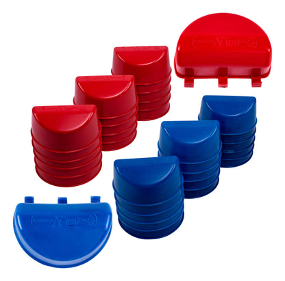 50 Bebederos Comederos Para Gallo Media Luna Rojo Y Azul