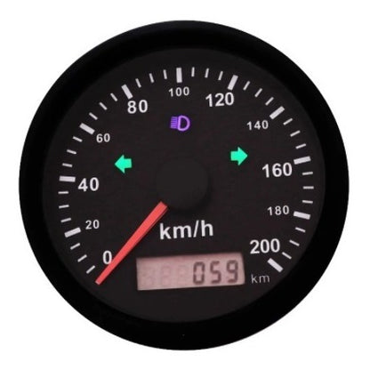 Velocimetro Negro Gps Universal Adaptable Indicadores Luces