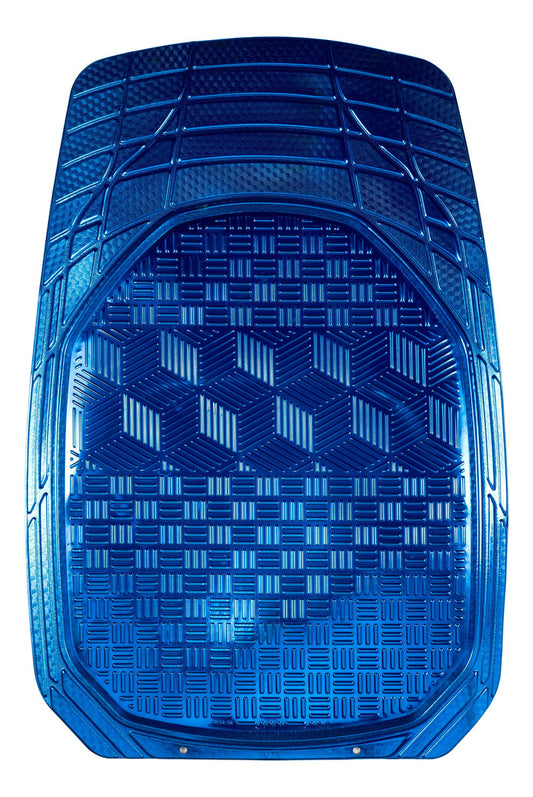 Tapete Uso Rudo De Charola Grecia Metalizado Azul 4 Pzs