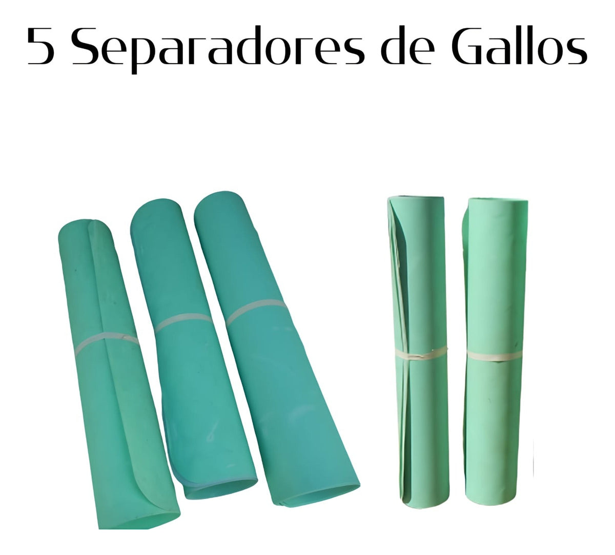5 Separadores De Gallos Flexibles Verdes Gallos Gallinas
