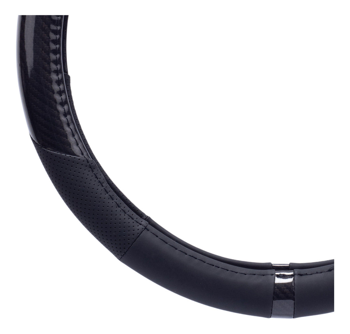Funda Cubre Volante Cuero Deportivo Universal Negro Protect