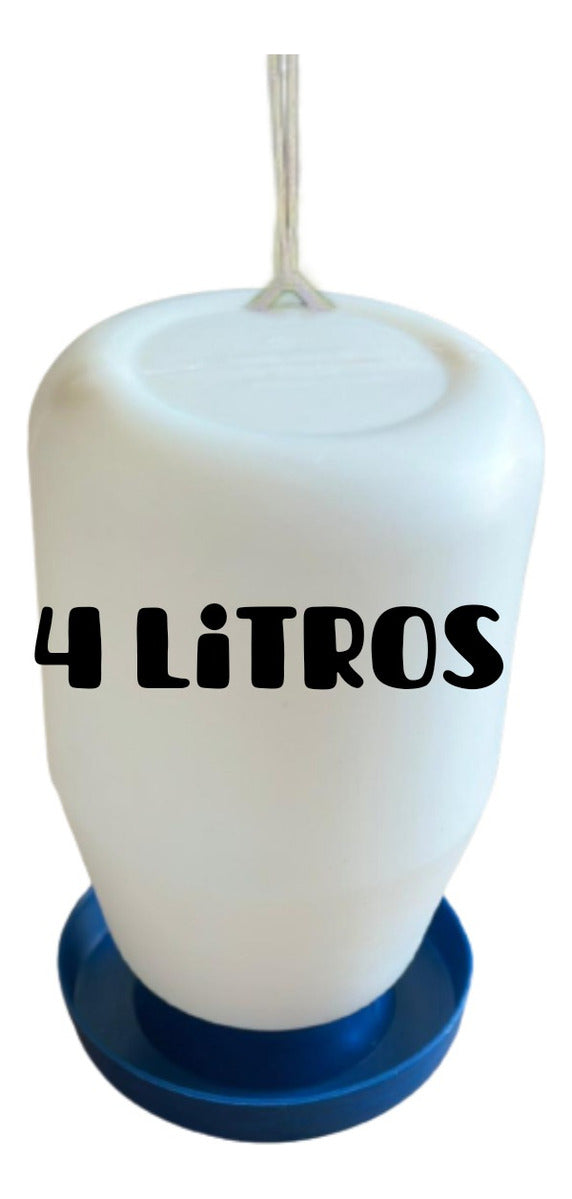 1 Bebedero Colgante 4 Litros Para Gallo Aves Pollo Colibri