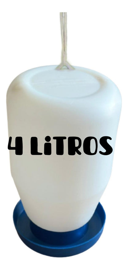 1 Bebedero Colgante 4 Litros Para Gallo Aves Pollo Colibri