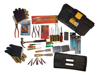 Kit De Herramientas Martillo Desarmadores Pinzas Espátulas