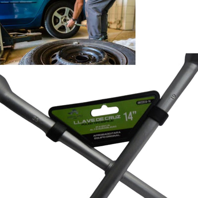 Llave De Cruz 14   Cromada Universal Llanta Auto/camioneta