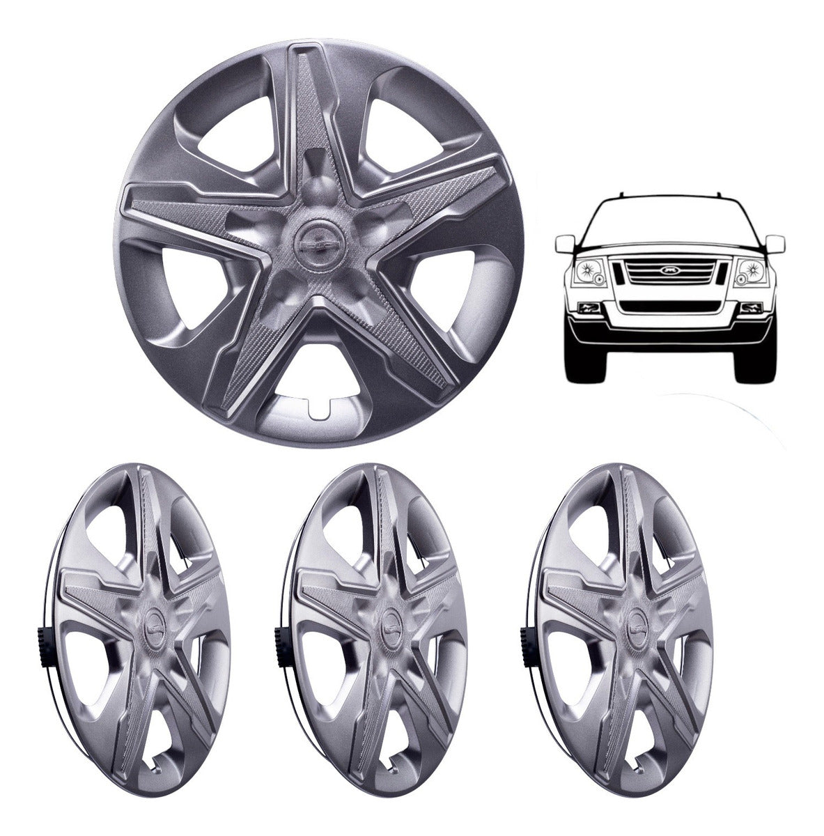 4 Tapones Polveras Llanta Rin 15 Chevrolet Auto Tipo Origina