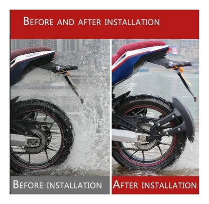 Salpicadera Lodera Y Tira Led Moto Base Metal