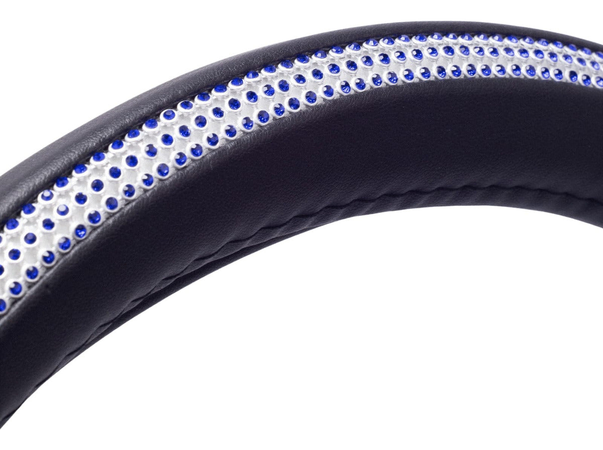 Funda Volante Auto Diamante Azul Bling Linea Delgada