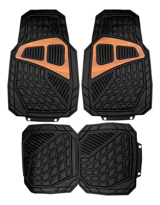 Tapete Uso Rudo Alfombra Berlin Negro-madera 4 Pzs