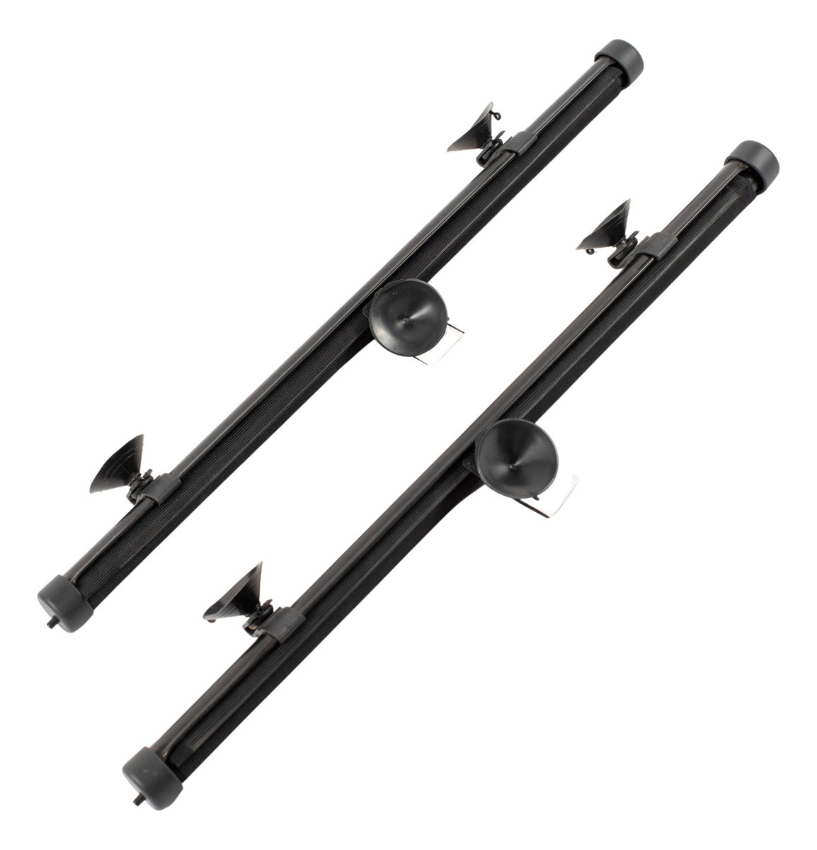 2 Parasol Retráctil Enrollable Lateral 40x45 Cms Negro