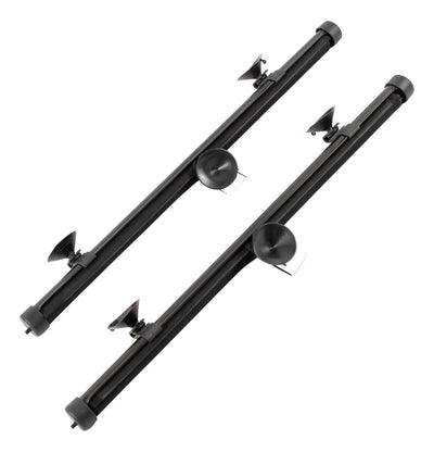 2 Parasol Retráctil Enrollable Lateral 40x45 Cms Negro