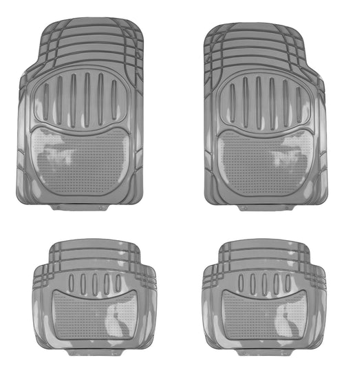 Tapate Uso Rudo Alfombra Ultra Clear Humo 4 Pzs