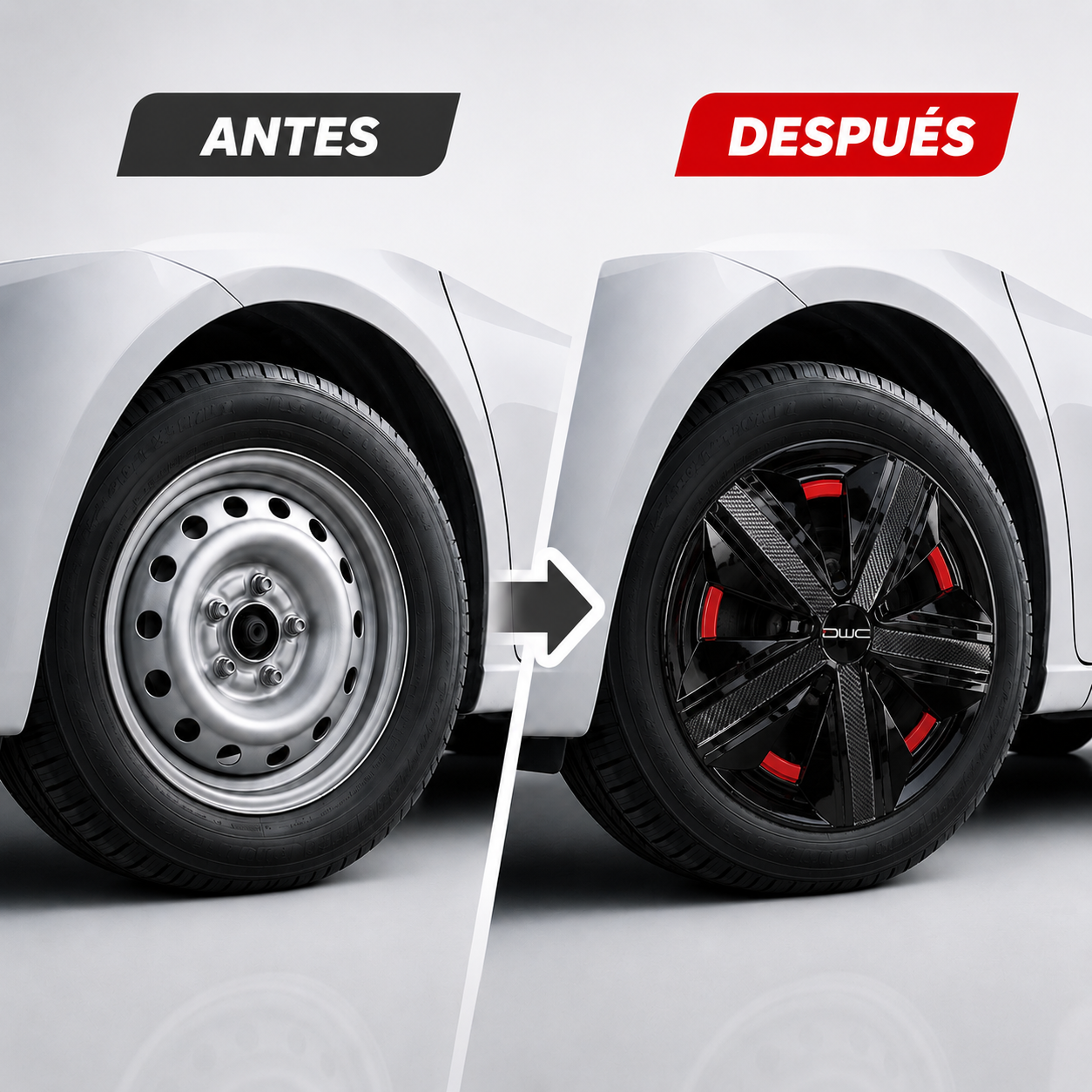Tapones Polveras Extensión Negro Rin 14 Owc