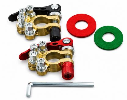 Par Terminal Corta Corriente Bateria Bronce Auto Universal