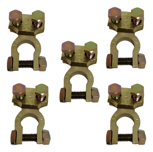 Terminal Reforzada 2 Tornillos De Batería Auto/camión 5 Pzs