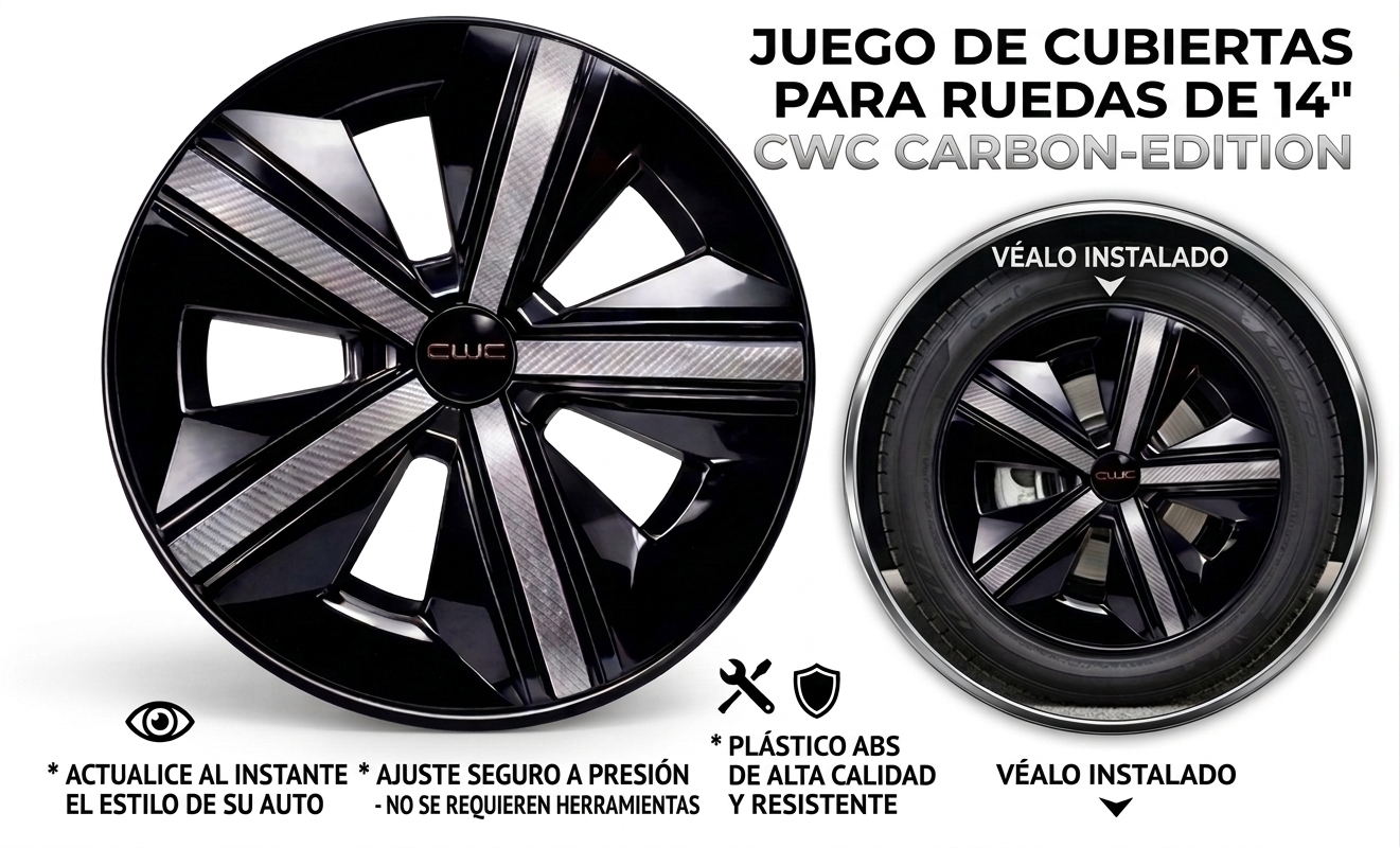 4 Tapones Polveras Llanta Extensión Negro Con Gris Rin 14