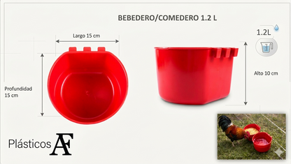 50 Bebederos Comederos Para Gallo Media Luna + 50 De 1.2 L